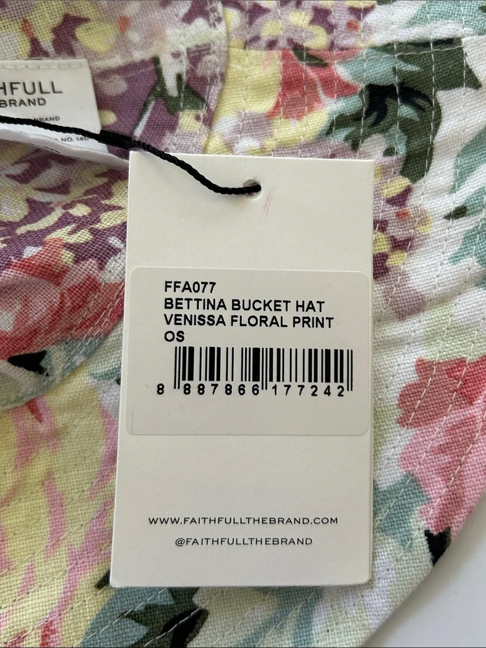 Faithfull The Brand Venissa Floral 'Bettina' Bucket Hat. New with tags. One size
